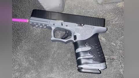 Stockton Police shared this image of a gun while announcing the arrest of Wesley Brownlee.