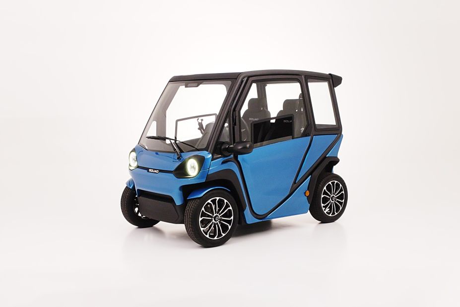 Squad Mobility has developed the Solar City Car -- an electric "microcar" that's just 2 meters (6 feet 7 inches) long and 1.2 meters (3 feet 11 inches) wide.