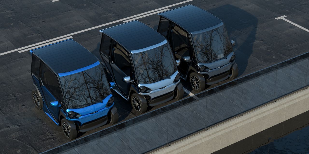 Solar panels in the roof of the Solar City Car can boost its range by around 20 kilometers (12 miles) per day.  
