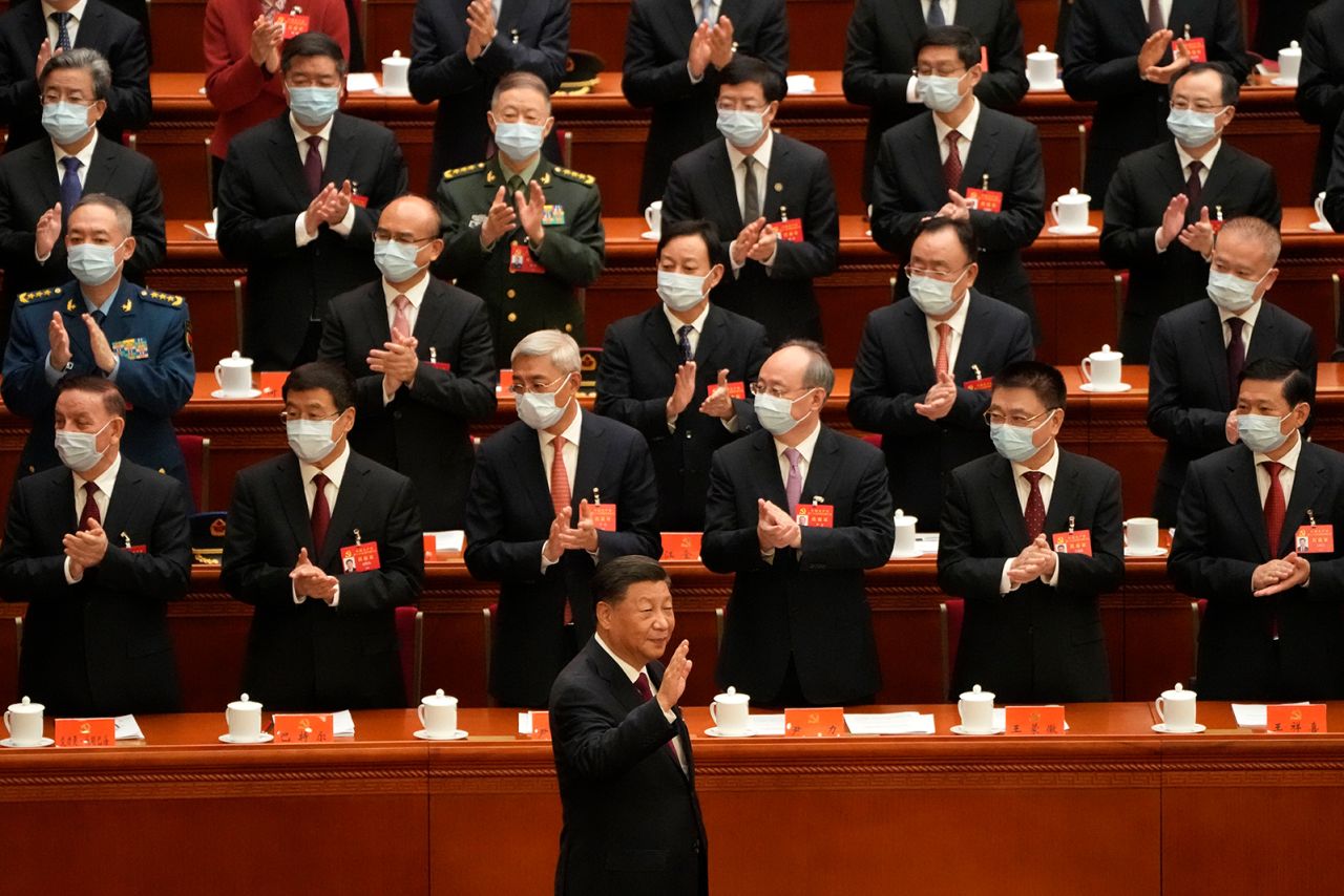Xi arrives for China's 20th Communist Party Congress on Sunday, October 16. Xi has taken on a norm-breaking third term as China's leader.