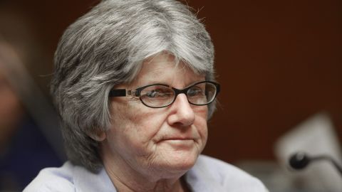 Patricia Krenwinkel at a parole hearing in 2011.