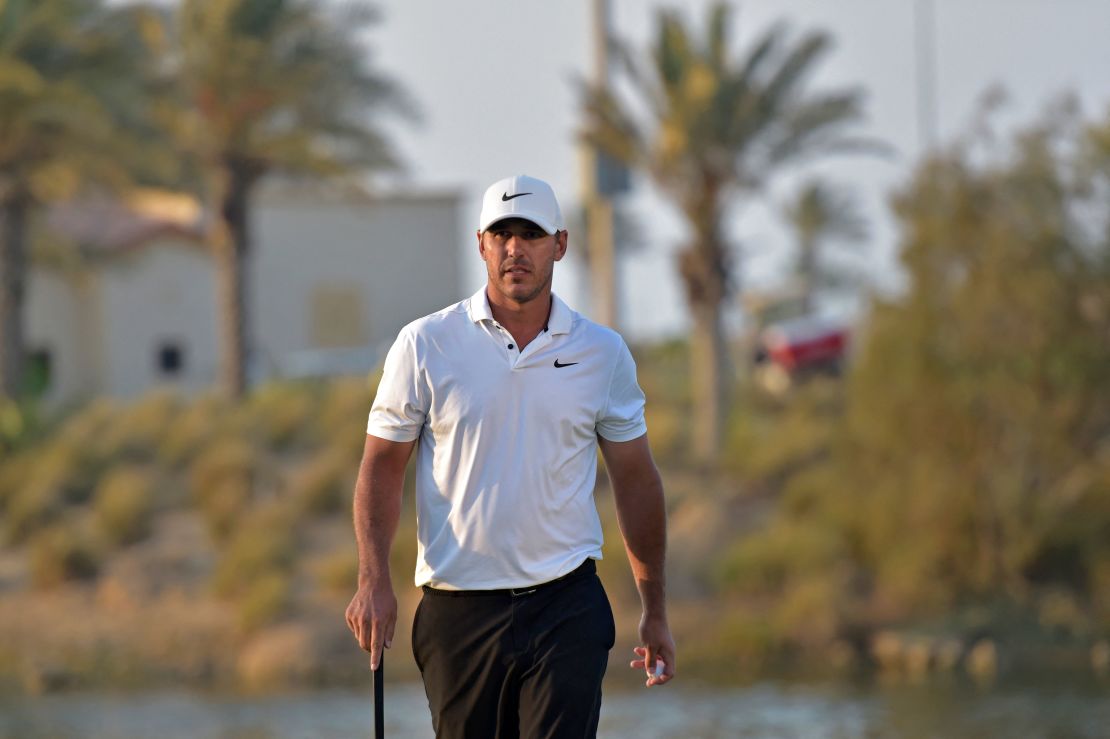Koepka in action during the final round.