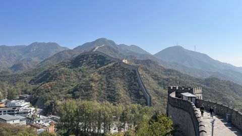 The view of the Great Wall of China on October 1, 2022.