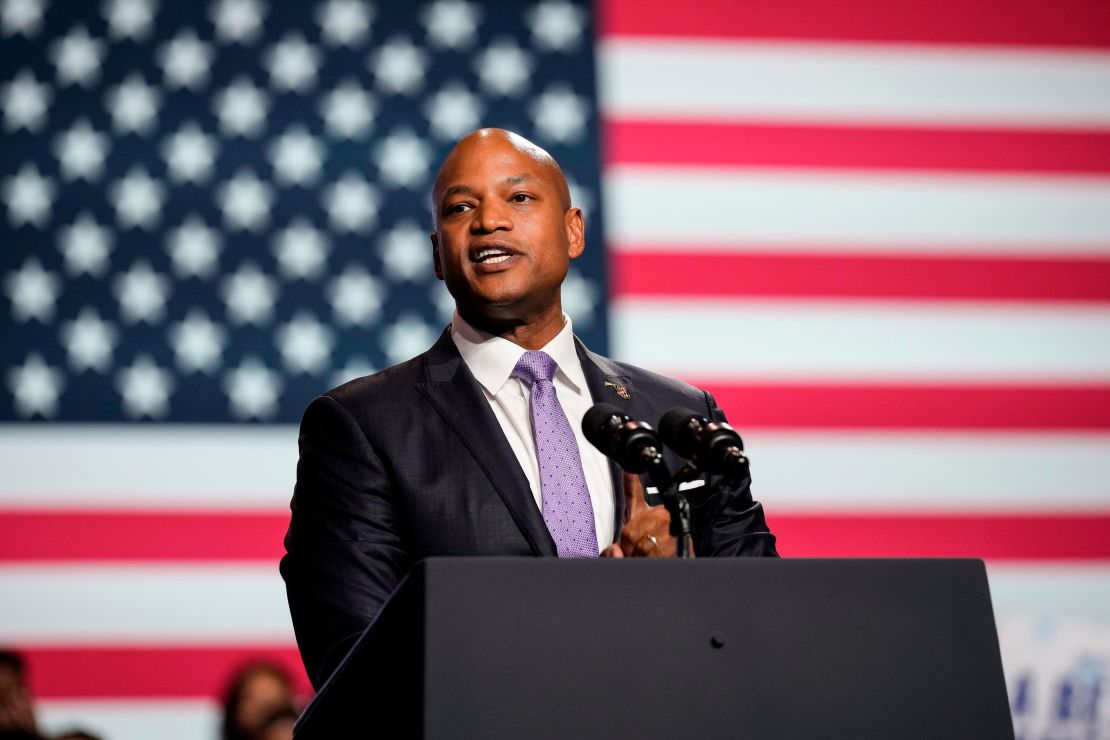 Wes Moore speaks at a rally in Rockville, Maryland, on August 25, 2022.