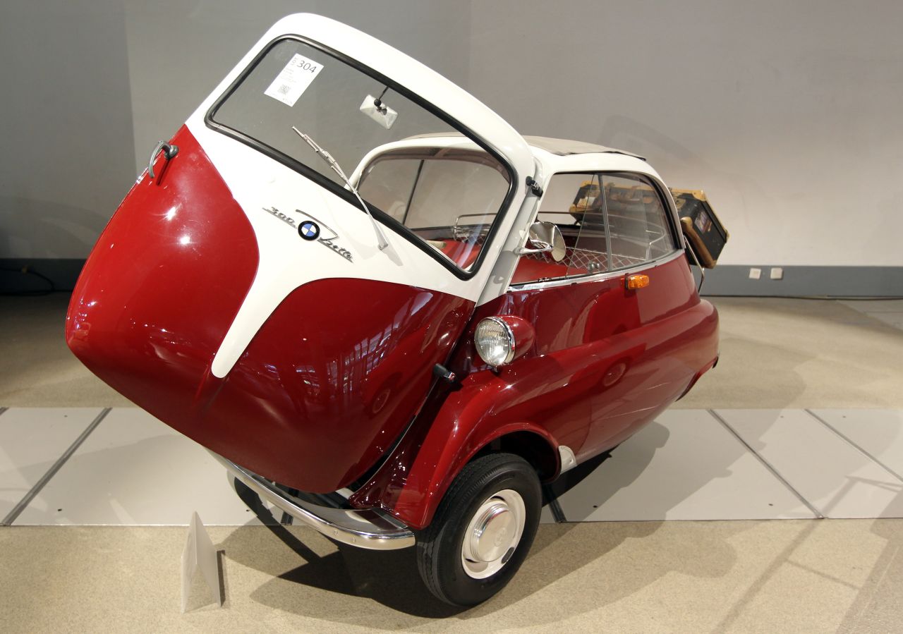 The Microlino is inspired by the much-loved but short-lived BMW Isetta -- a "bubble car" produced in the 1950s, which was accessed via a door at the front.