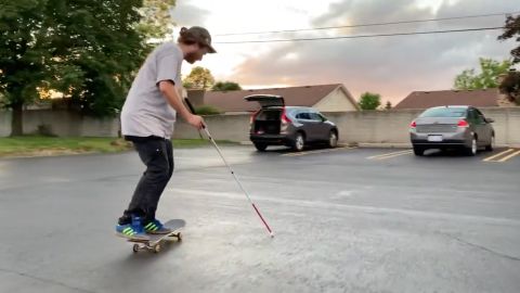 The 35-year-old spent a few years trying to figure out what he could do as a blind man before finding his way back to skateboarding.