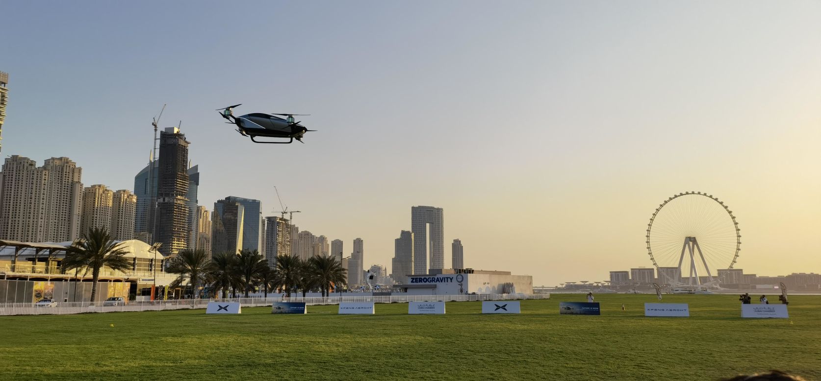 One of dozens of aerial automobiles currently in development, the XPeng X2 electric flying car completed its first public test flight in Dubai at the Gitex 2022 technology expo.