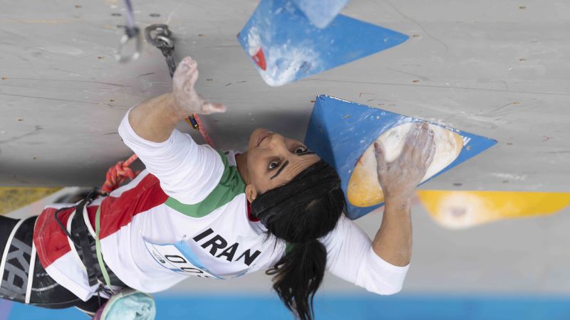 Concerns mount over Iranian climber after she competed without hijab