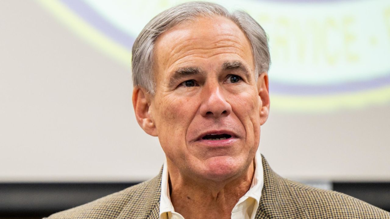 Texas Gov. Greg Abbott speaks at a news conference on October 17, 2022, in Beaumont.