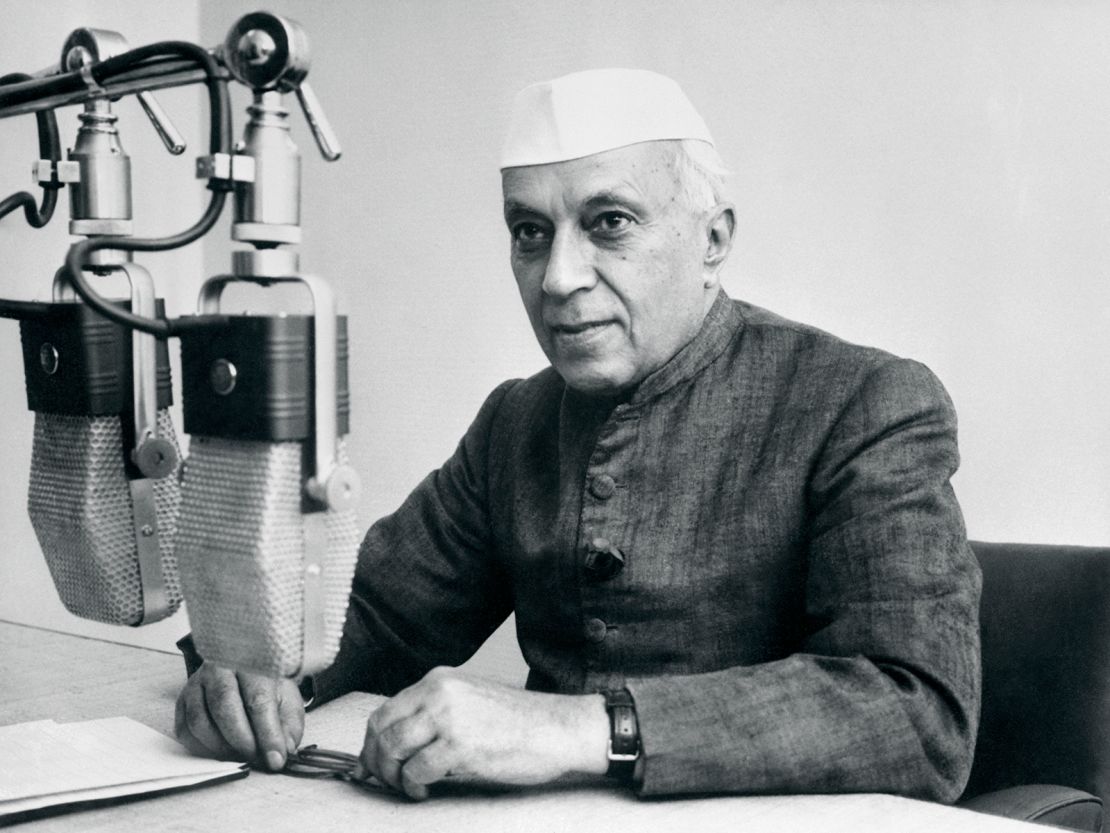 India's first prime minister Jawaharlal Nehru.