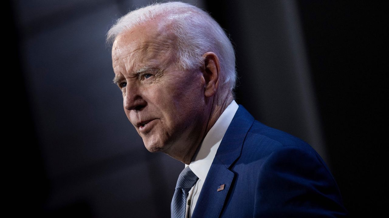 US President Joe Biden delivers remarks during a Democratic National Committee (DNC) event at the Howard Theatre in Washington, DC, on October 18, 2022. 