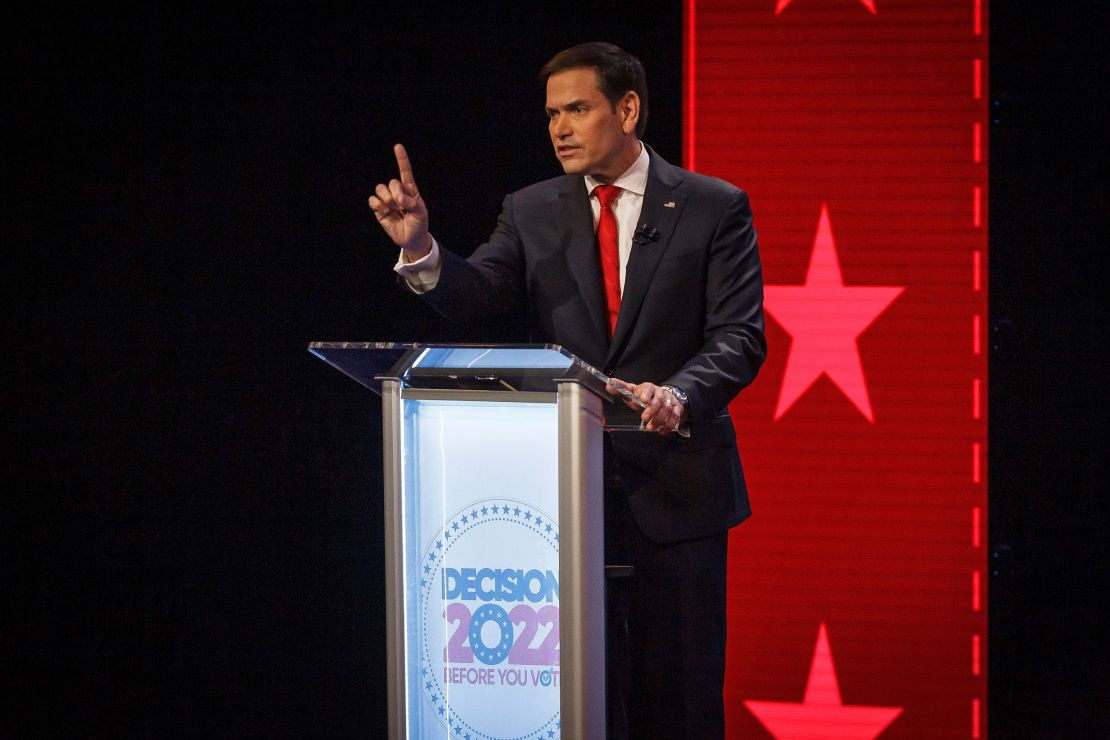 Sen. Marco Rubio debates Democratic Rep. Val Demings.