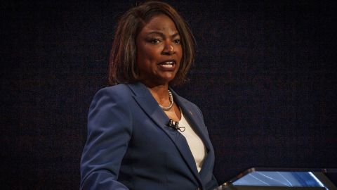 Rep. Val Demings on the debate stage.