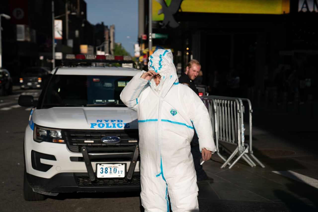 The artist said by wearing the suits he had been transformed into a "monster" with dulled senses.