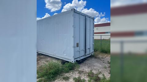 Bodies are stored in the container until they can be returned to their loved ones.