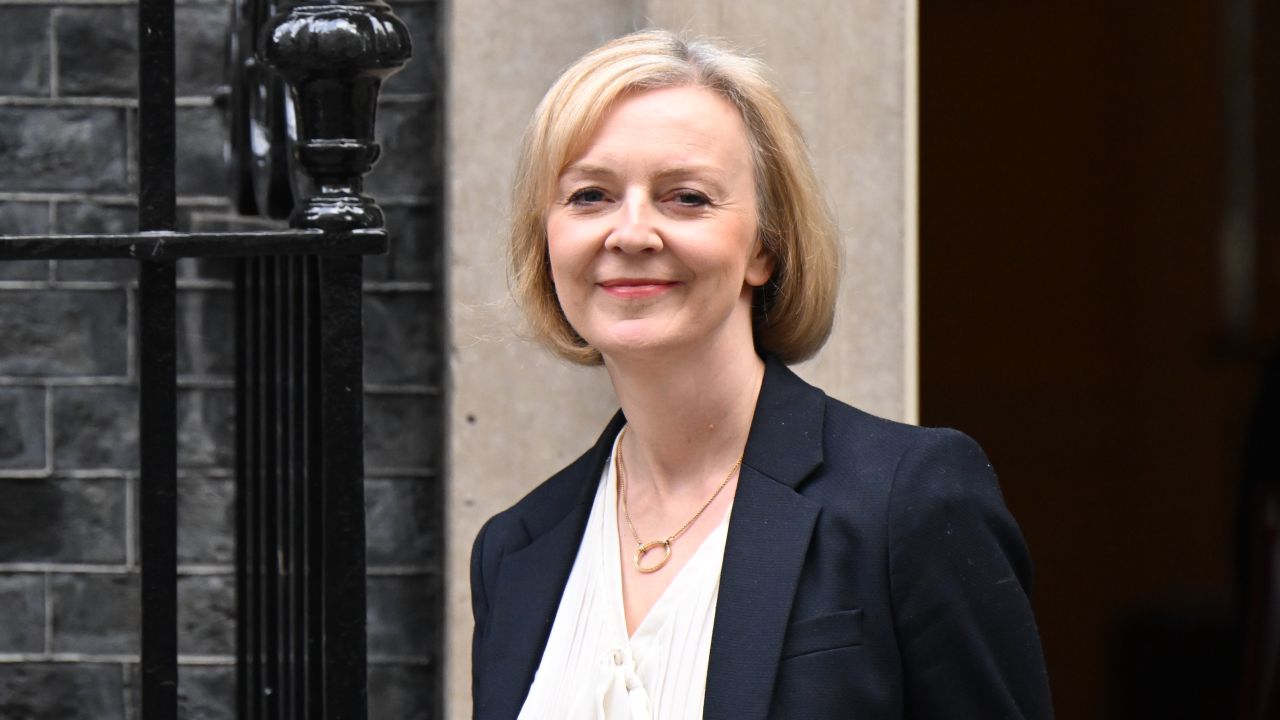 Prime Minister Liz Truss leaves 10 Downing Street to attend Prime Minister's Questions on Wednesday.