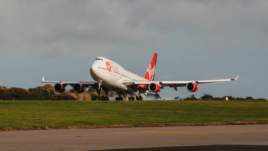<strong>Back in business: </strong>The 747 was retired from Virgin Atlantic's service in 2015 and upcycled" to hold a rocket. 
