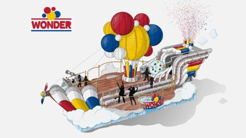 A rendering of Wonder Bread's first-ever float in the Macy's Thanksgiving Day Parade.
