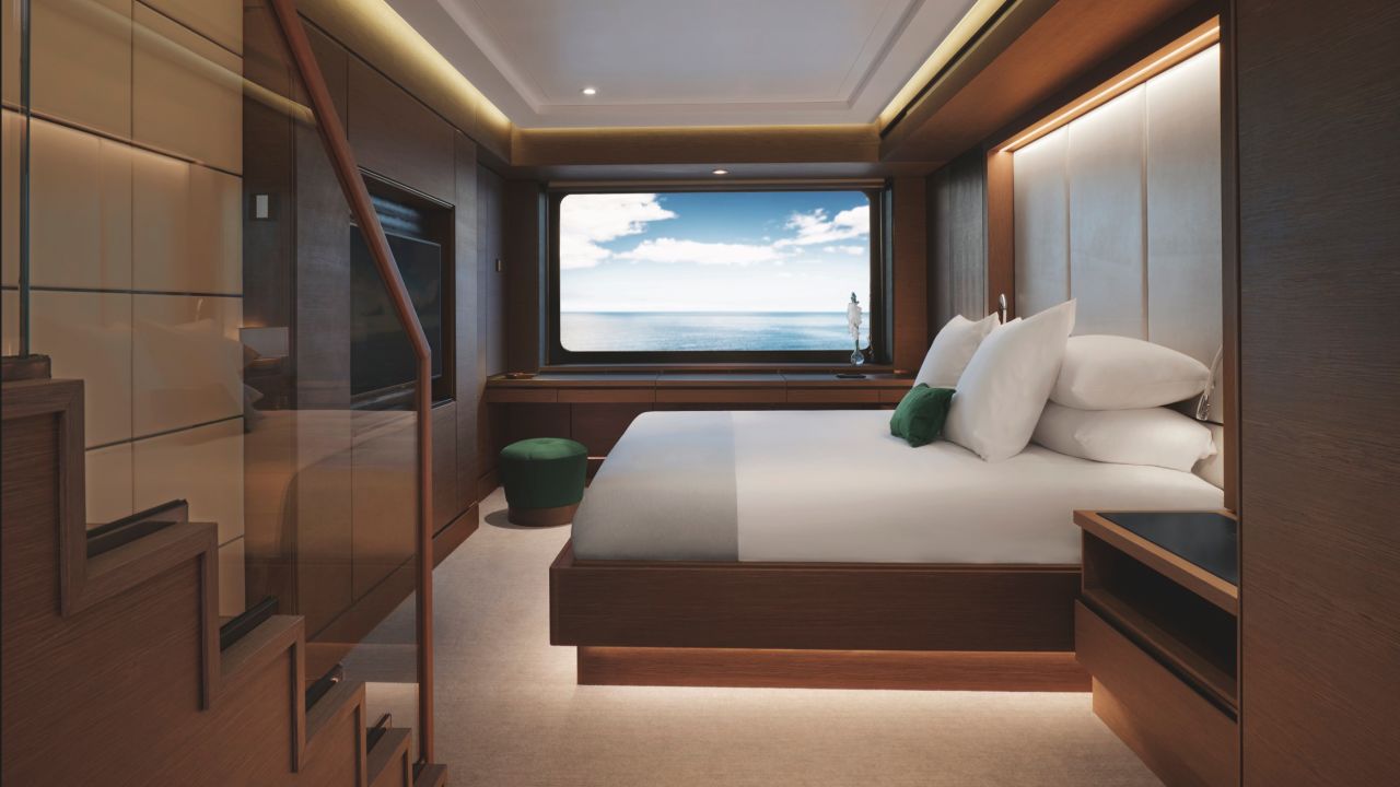 <strong>Elegant suites:</strong> The 190-meter vessel, which has capacity for 298 passengers, is made up of 149 suites, with standard cabins as well as "loft-style" apartments.