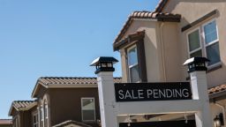 A "Sale Pending" sign outside a house in Morgan Hill, California, U.S., on Tuesday, Oct. 4, 2022. 