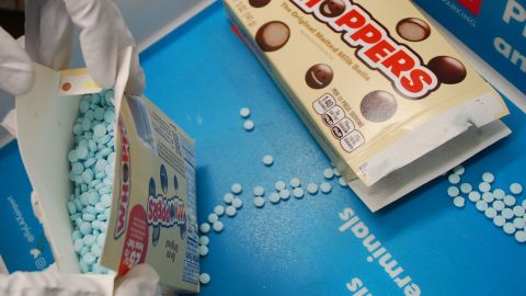 The Los Angeles County Sheriff's Department said it seized approximately 12,000 suspected fentanyl pills in candy wrappers.