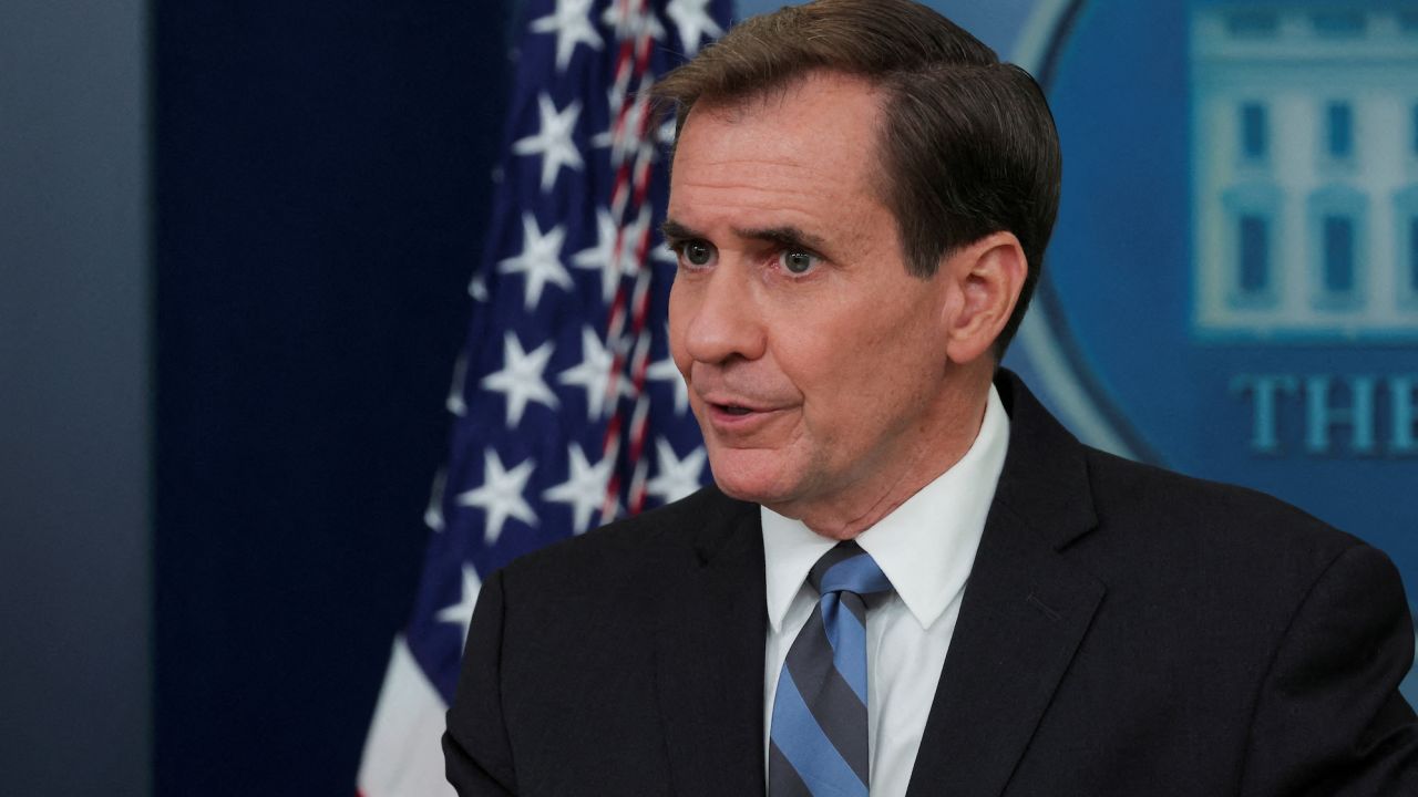 US. White House National Security Council Coordinator for Strategic Communications John Kirby answers questions during a news briefing at the White House in Washington, DC, on August 4, 2022.  