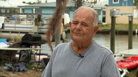 Hurricane Ian flooded Johnnie Glisson's house in Matlacha, Florida.