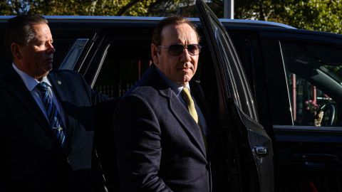 Kevin Spacey arrives at United States District Court for the Southern District of New York on Thursday.