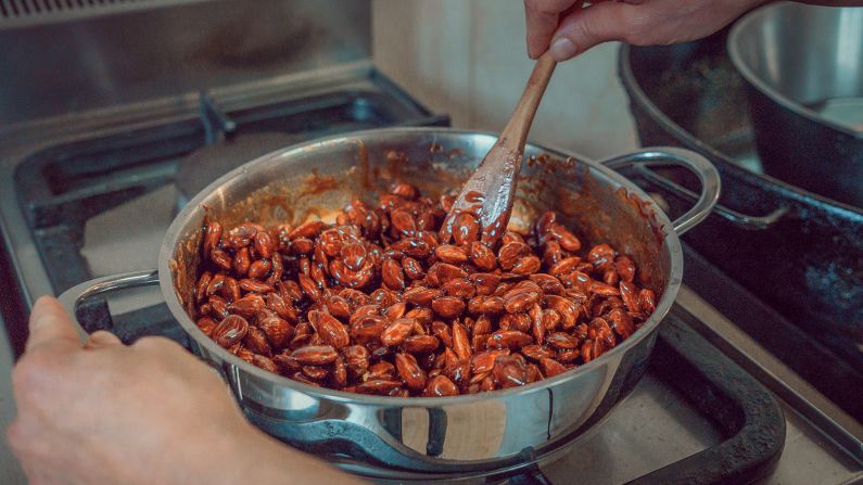 Size matters: Almonds must be the same size and dimensions -- large and flat.