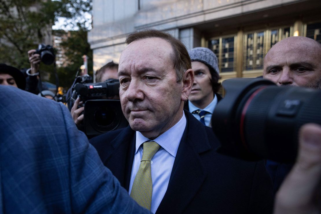 Spacey leaves the US District Court for the Southern District of New York on October 20.