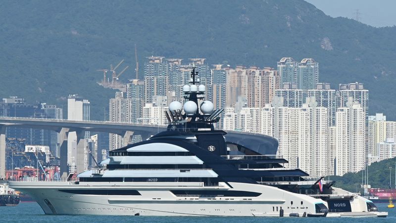 Sanctioned Russian oligarch's $500 million superyacht leaves Hong Kong for Cape Town