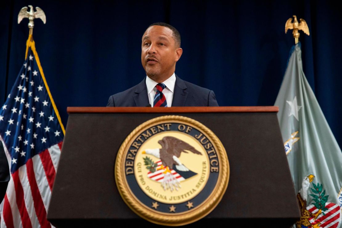 US Attorney Breon Peace speaking in a news conference in New York on Oct 18, 2022.