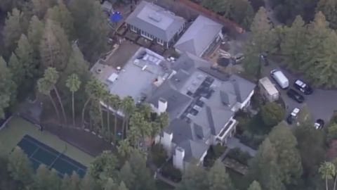 A car was found buried in the backyard of a home in Atherton, California.