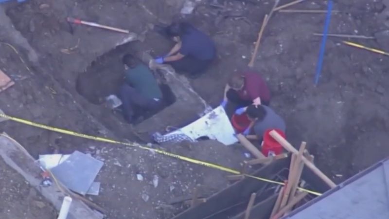 A car found buried in a California backyard is being checked for possible human remains police say – CNN