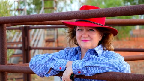 Gina Rinehart poses in Western Australia in this undated handout photo taken in January 2018.