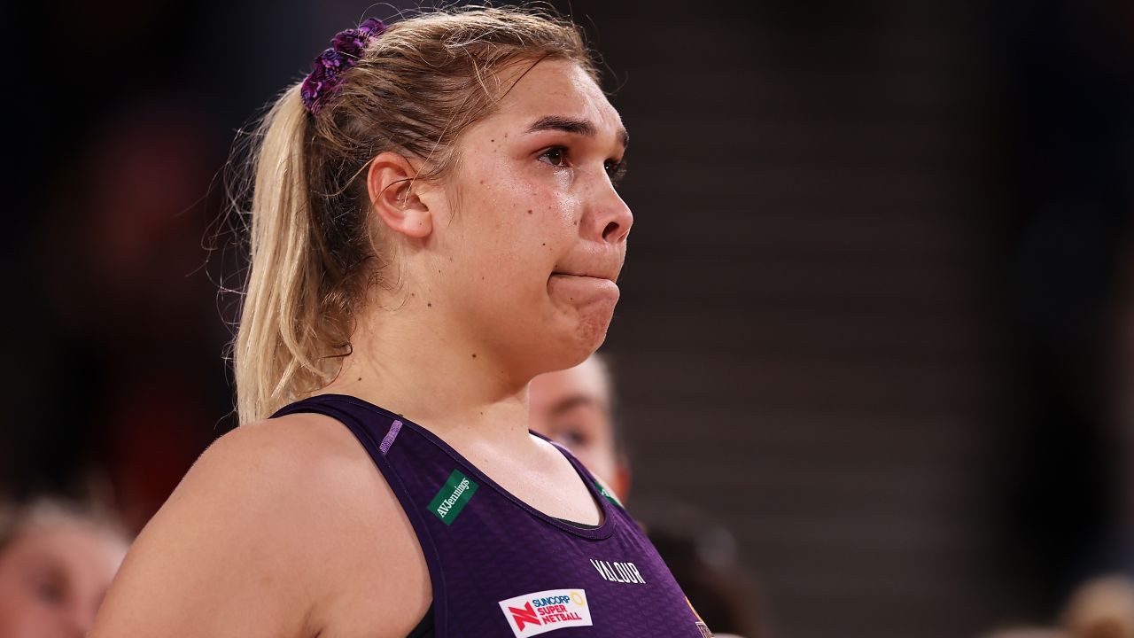 Donnell Wallam of the Firebirds is a rising star in Australian netball.