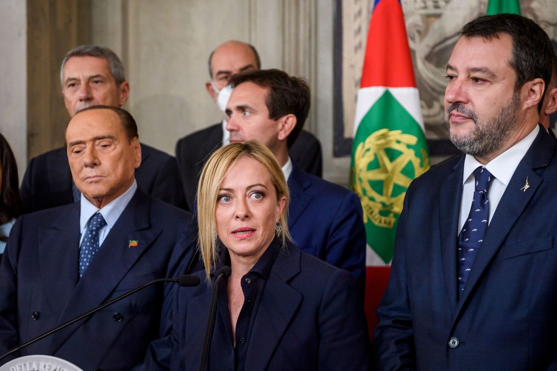 Silvio Berlusconi (left) and Matteo Salvini (right) are expected to be part of Meloni's Cabinet, which will see one of Italy's most far-right governments in recent history. 