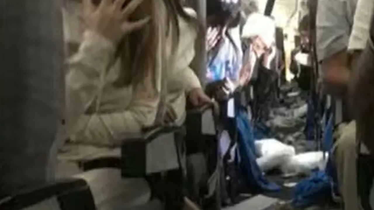 A photo posted on Twitter showed the aftermath of the turbulence.