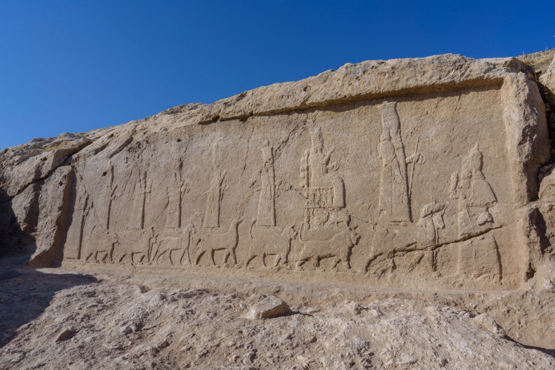 Carvings ran along irrigation canals in Faida Archaeological Park in northern Iraq. Carvings ran along irrigation canals in Faida Archaeological Park in northern Iraq.