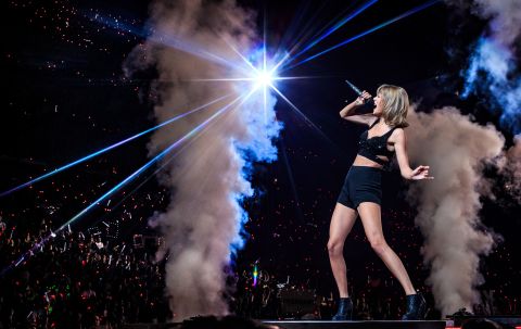 Taylor Swift performs at the Staples Center in Los Angeles in 2015.