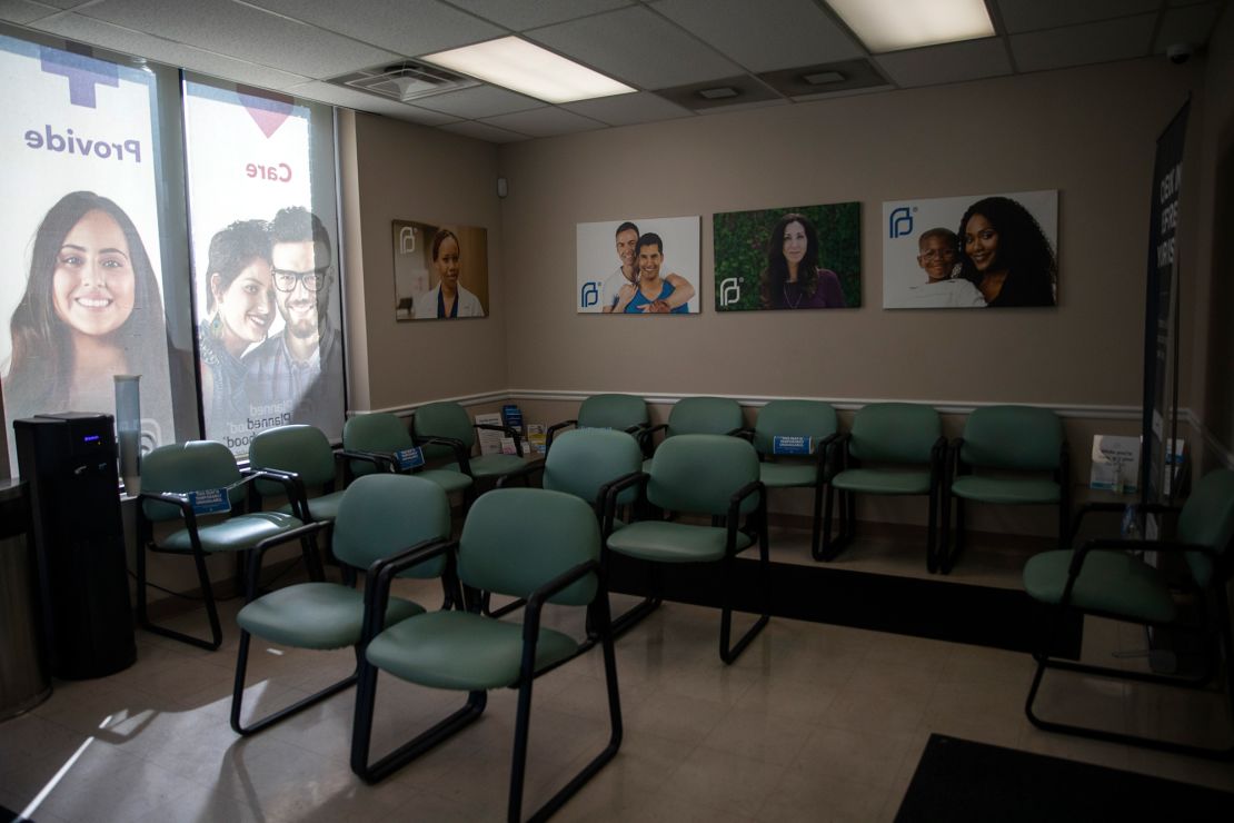 The waiting room in the Planned Parenthood near campus.