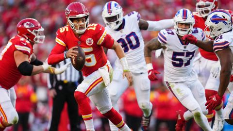 Patrick Mahomes takes on the Buffalo Bills last weekend.