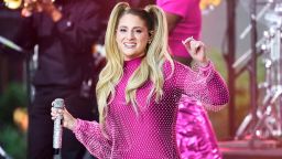 Meghan Trainor performs on NBC's Today show at Rockefeller Plaza on Friday, Oct, 21, 2022, in New York. 