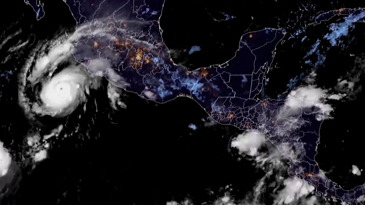 Hurricane Roslyn strengthened as it approached west-central Mexico.