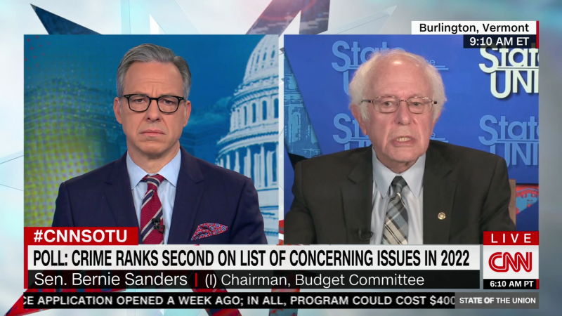 ‘Crime is a real issue’: Bernie Sanders on how Democrats should talk about crime | CNN Politics