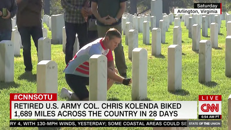 ‘I can’t do it alone’: Why one Army veteran biked across the country to honor fallen soldiers | CNN Politics
