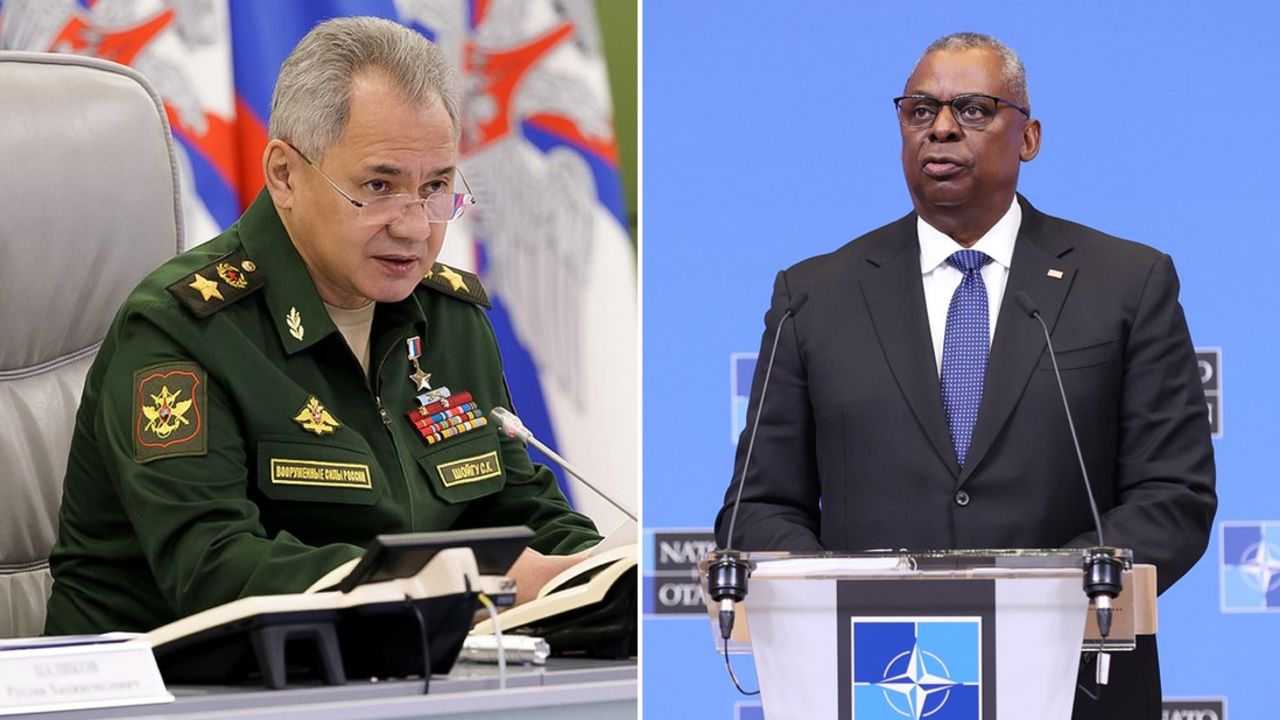 Russian defense minister Sergei Shoigu and US Defense Secretary Lloyd Austin.