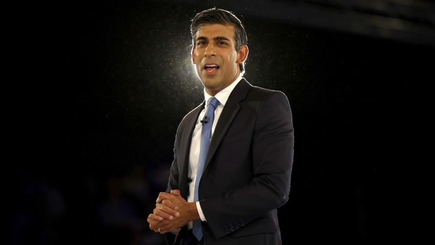 LONDON, ENGLAND - AUGUST 31: Conservative leadership hopeful Rishi Sunak speaks during the final Tory leadership hustings at Wembley Arena on August 31, 2022 in London, England. Foreign Secretary, Liz Truss and former Chancellor Rishi Sunak are vying to become the new leader of the Conservative Party and the UK's next Prime Minister. The winner of the contest will be announced on Monday. (Photo by Dan Kitwood/Getty Images)