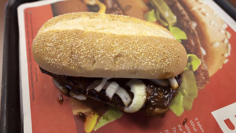 Read more about the article McDonald’s McRib is returning to menus — but it’s a farewell tour – CNN