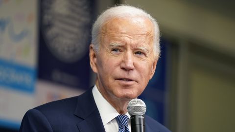 President Joe Biden speaks during a visit to the Democratic National Committee Headquarters on October 24, 2022, in Washington.